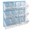 Azar Displays 12 Small Bucket Peg Wall Accessory Organizer Set 24''W x 24''H Pegboard Panel 700617-BLU - alternate 1